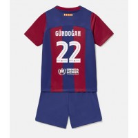 Billiga Barcelona Ilkay Gundogan #22 Barnkläder Hemma fotbollskläder till baby 2023-24 Kortärmad (+ Korta byxor)